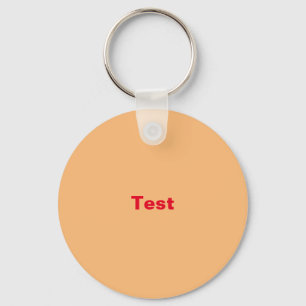 Red Orange Test Keychain