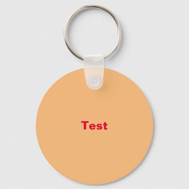 Red Orange Test Keychain (Front)