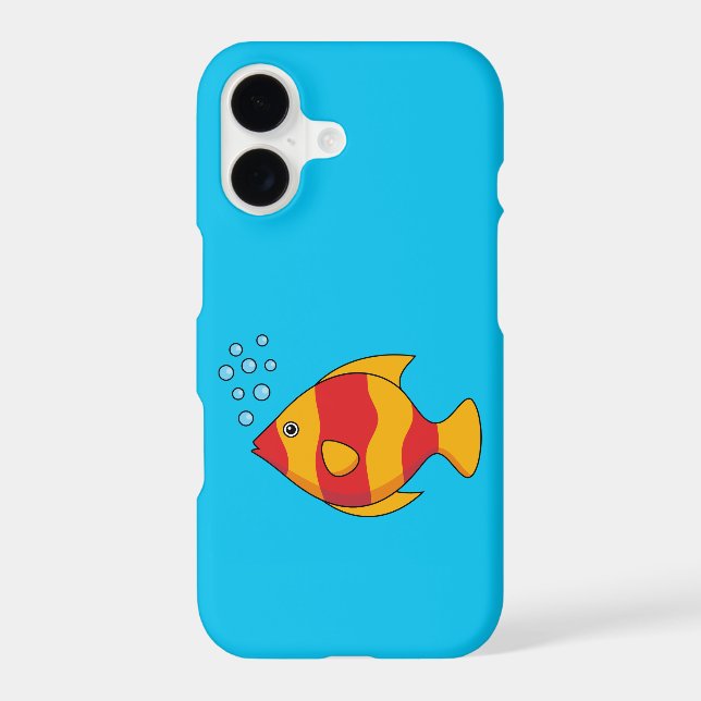 Red Orange Tropical Fish  Iphone Case (Back)