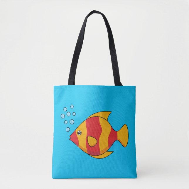 Red Orange Tropical Fish  Tote Bag (Front)