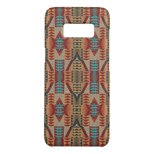 Red Orange Turquoise Teal Rustic Mosaic Pattern Case-Mate Samsung Galaxy S8 Case