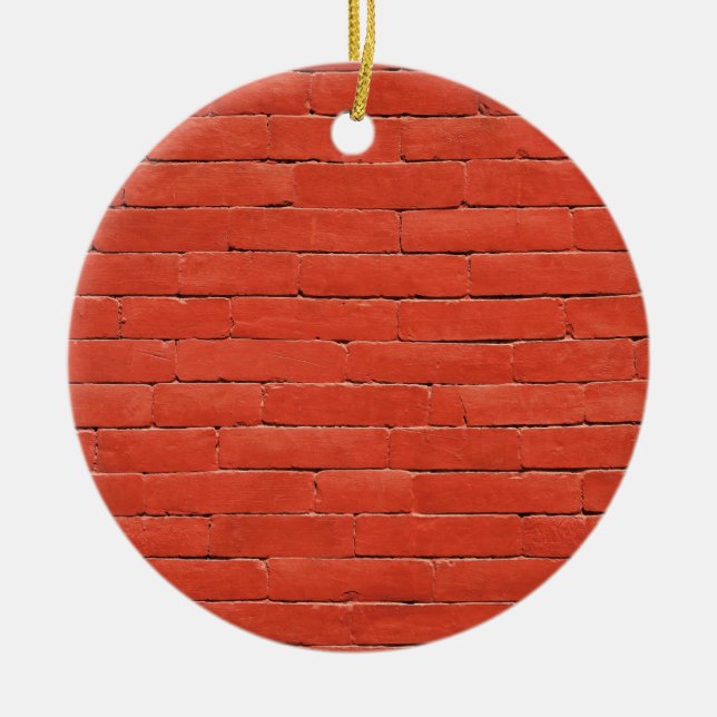 Red Orange Wall Ceramic Ornament (Front)