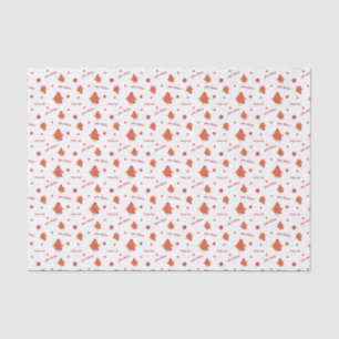 Red & Orange Yarn Chicken Patterned Tissue Paper