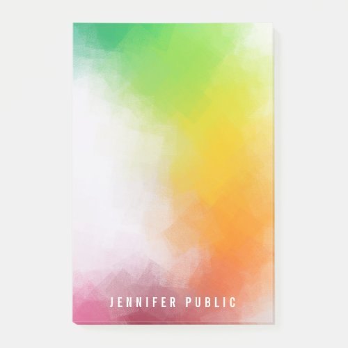 Red Orange Yellow Blue Purple Green Abstract Art Post_it Notes