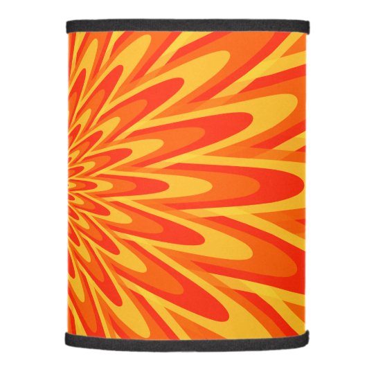 Red, Orange, Yellow Bursting Pattern Lamp Shade (Right)