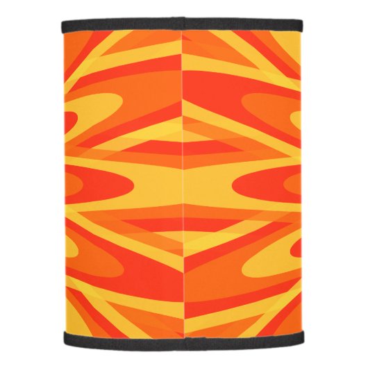 Red, Orange, Yellow Bursting Pattern Lamp Shade (Back)