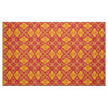 Red Orange &amp; Yellow Elegant Geometric Pattern Fabric