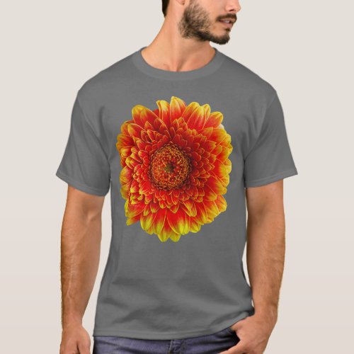 Red Orange Yellow Gerber Daisy Flower Blossom Gard T_Shirt