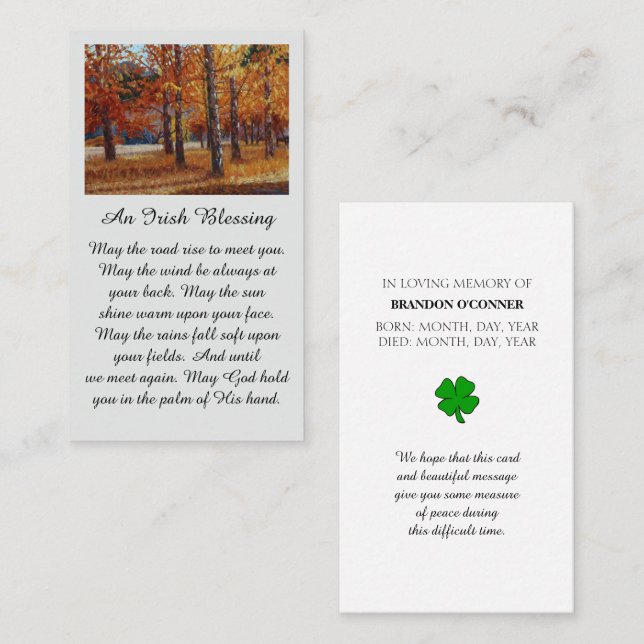 Red Orange Yellow Green Heartfelt Condolences Business Card (Front/Back)