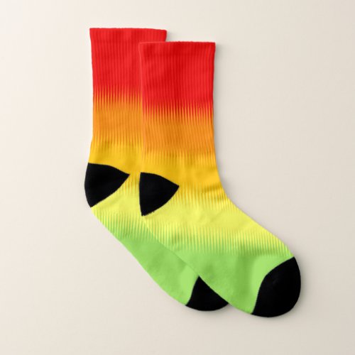 Red Orange Yellow Green Socks