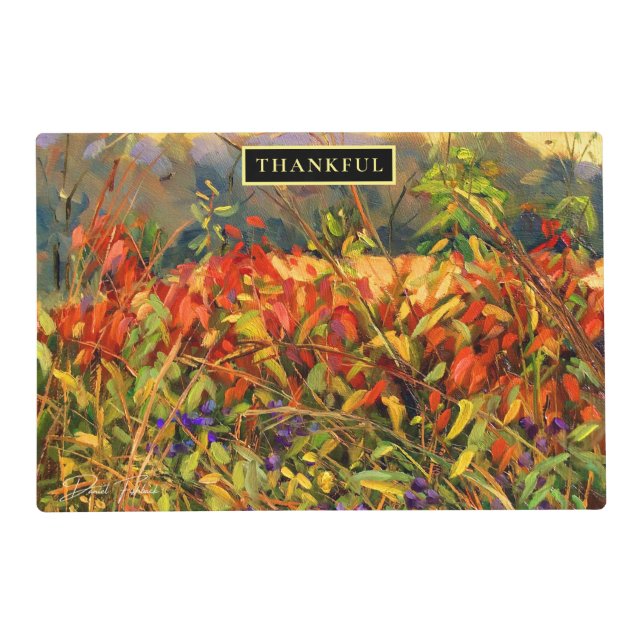 Red Orange Yellow Nature Art Placemat (Front)