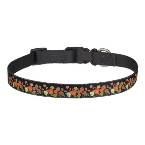 Red Orange Yellow Poppy Poppies Art With Love Pet Collar