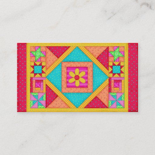 Customizable Quilt Art Business Card