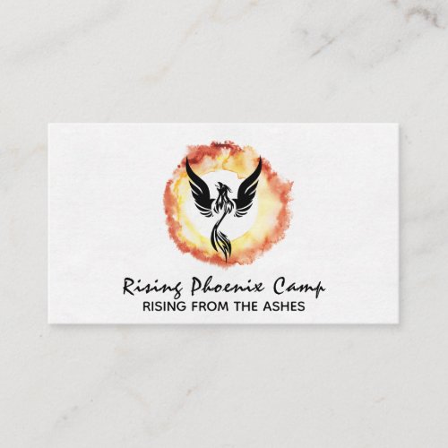 RED ORANGE YELLOW Ring of Fire Black Phoenix Business Card