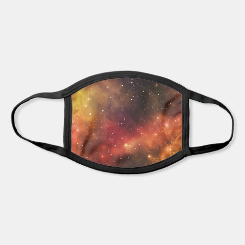Red Orange Yellow Space Stars Black Cloth Galaxy Face Mask