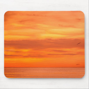 Red Orange Yellow Sunset Elegant Modern Template Mouse Pad