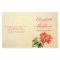 Red orange yellow tea rose wedding programme