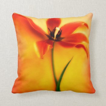 Red Orange  Yellow Tulip Flower Tulips Floral Throw Pillow by Christine_Elizabeth at Zazzle