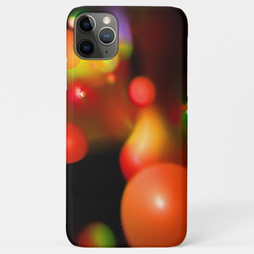 RED ORANGE YELOW FRACTAL BUBBLES IN BLACK iPhone 11 PRO MAX CASE