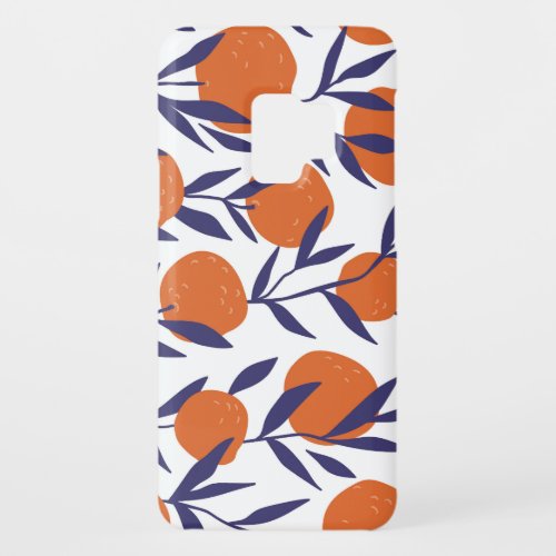 Red oranges tropical seamless pattern Case_Mate samsung galaxy s9 case