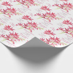 Red orchid botanical flower watercolor wedding  wrapping paper<br><div class="desc">Red orchid watercolor painted wedding couples personalized name. Part of the red orchid flower wedding collection. Ideal to use as a wedding for a special gift. Unique red orchid flowers hand painted watercolor and design by Sarah Trett for www.mylittleedenweddings.com</div>