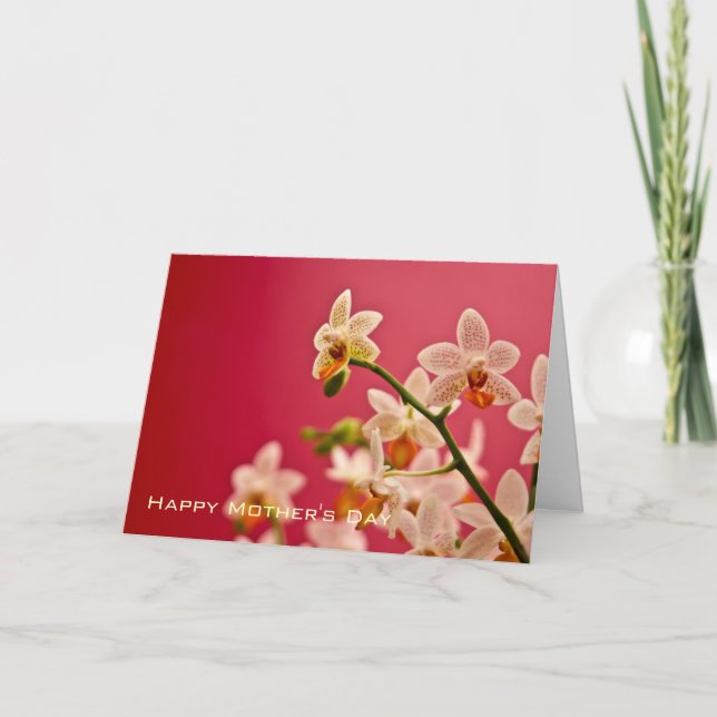 Red Orchid • Happy Mother's Day Card (Front)