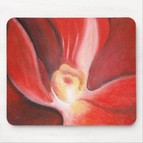 Red Orchid Mouse Pad