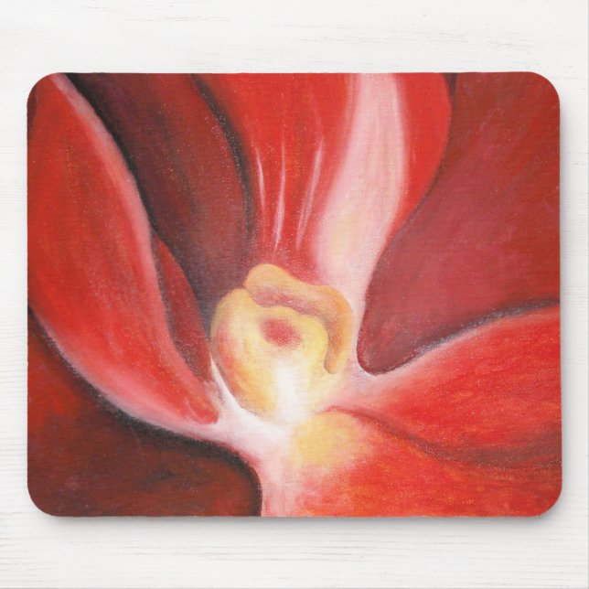 Red Orchid Mouse Pad (Front)