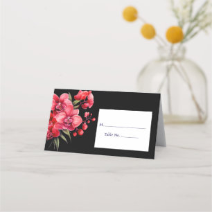 Red Orchid Place Card Guest Table Response Card