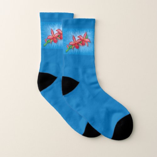 Red Orchid Socks