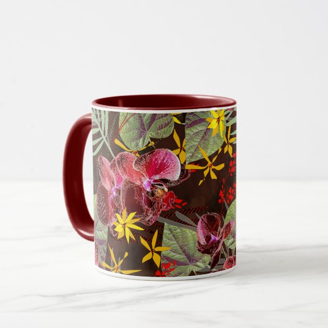 Red orchids. mug (Front Left)