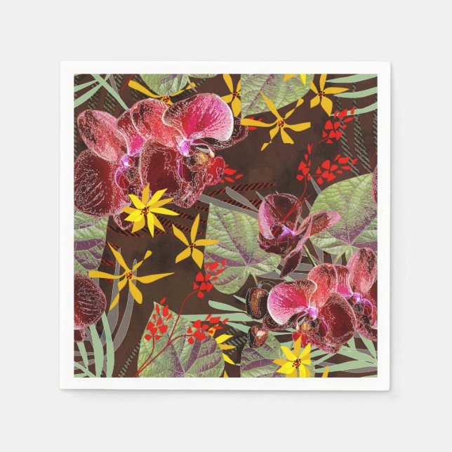 Red orchids. napkins (Front)