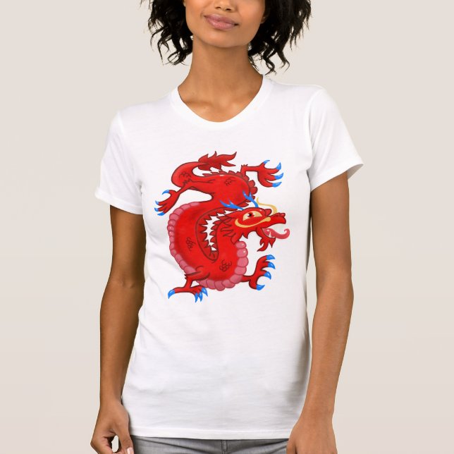 Red Oriental Dragon T-Shirt (Front)