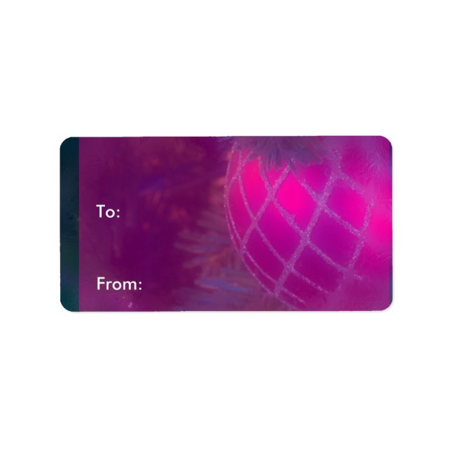 Red Ornament 2 Gift Labels (Front)