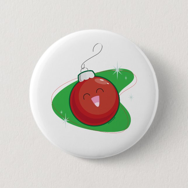 Red Ornament Button (Front)