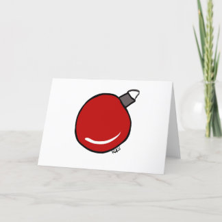 Red Ornament Christmas Card