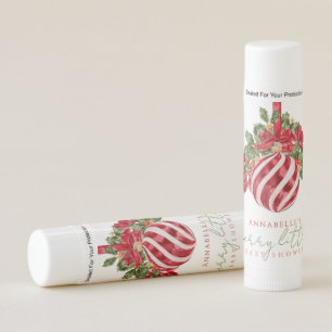 Red Ornament Christmas Merry Little Baby Shower Lip Balm
