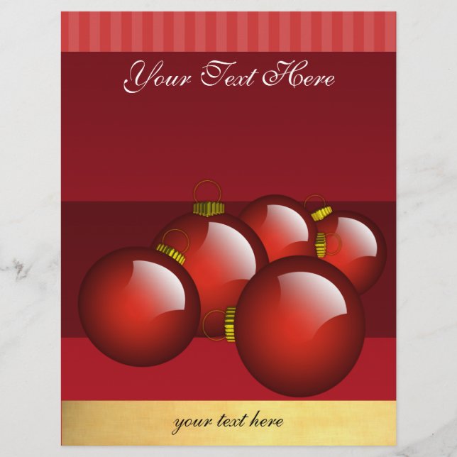 Red Ornaments Business Flyer (Front)