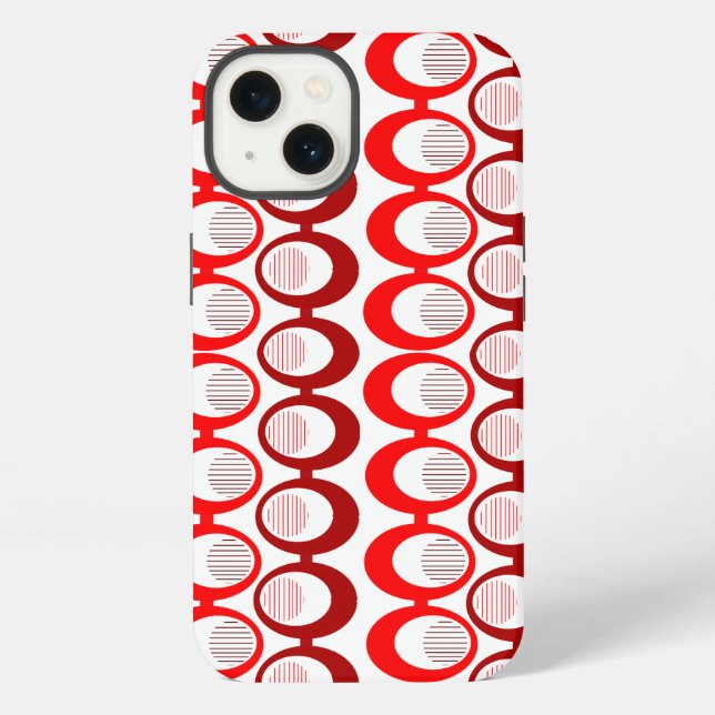 Red Oval Strings  Iphone Case (Back)