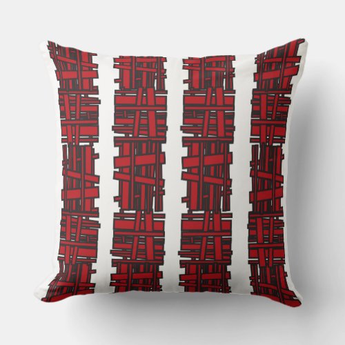 RED OVERLAP DESIGN Retro Throw Pillow