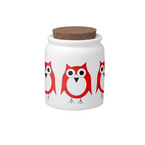 Red Owl Candy Jar