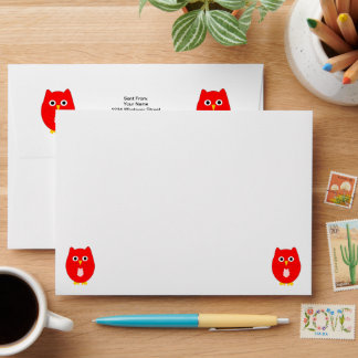 Red Owl Design Envelope