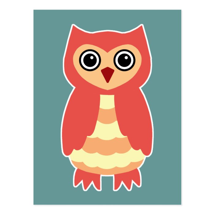 Red Owl Postcard