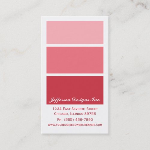 Red Paint Chips Business Cards