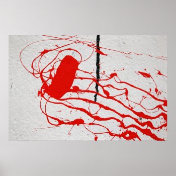 Red Paint Poster by sirylok at Zazzle