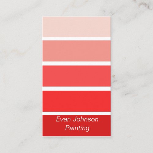 Red Paint Samples Business Card