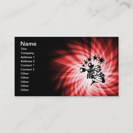 Customizable Red Paintball Business Card Template