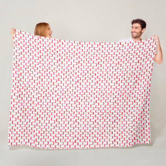 Red Painted Geometric Pattern Fleece Blanket