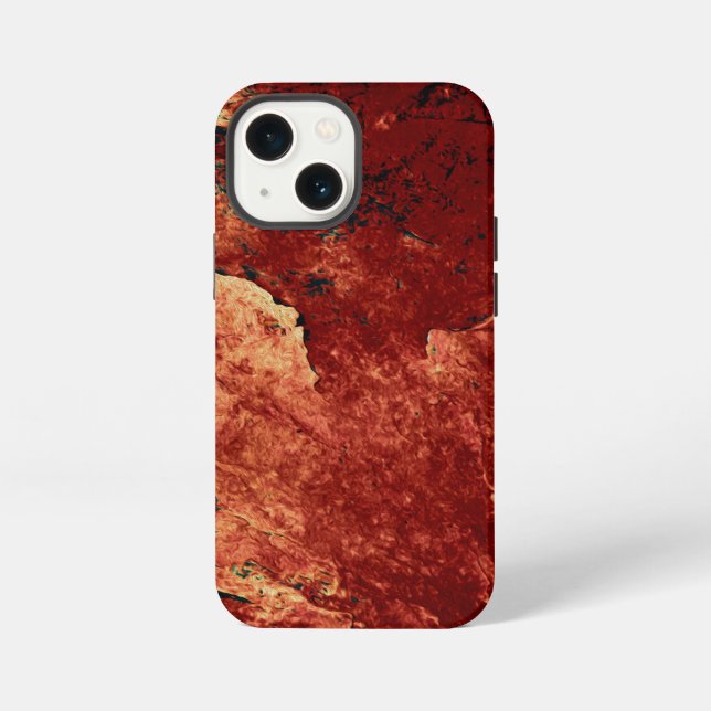 Red Painted Rock Iphone Case (Back)