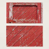 Red Painted Wooden Barn Door (Front & Back)